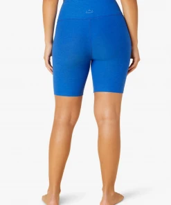 Beyond Yoga Spacedye High Waisted Biker Short Wayfinder Blue Wave