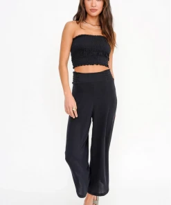 Project Social T Falling For You Wide Leg Pant Black