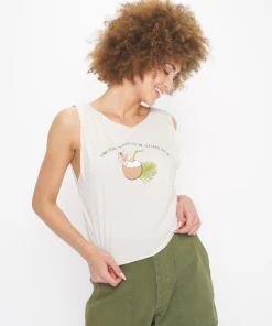 Project Social T Time Flies Muscle Tee Vintage White