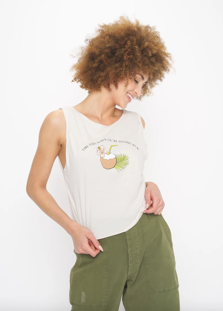 Project Social T Time Flies Muscle Tee Vintage White 3 Project Social T Time Flies Muscle Tee Vintage White