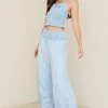 Bella Dahl Smocked Wide Leg Crop Riviera Wash 1 Bella Dahl Smocked Wide Leg Crop Riviera Wash