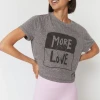 Spiritual Gangster More Love Crop Tee Heather Grey