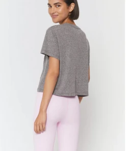 Spiritual Gangster More Love Crop Tee Heather Grey