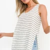Project Social T Daphne Tunic Tank Ivory Black