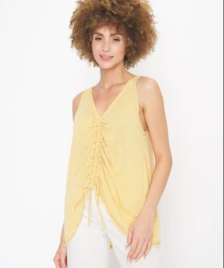 Project Social T Cassie Ruched Tank Honey Meil