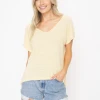 Project Social T Yumi Ribbed Tee Honey Meil