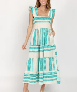 Sofia Prada Dress Turquoise