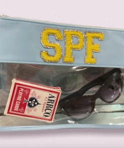 Beauty Stash New Arrivals SPF Pouch Blue