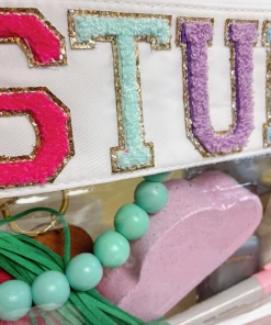 Beauty Stash Stuff Pouch White