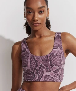 Varley Let's Go Elsie Bra Mesa Rose Snake