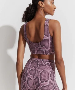 Varley Let's Go Elsie Bra Mesa Rose Snake