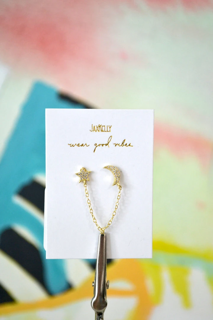JaxKelly Star & Moon Stud 3 JaxKelly Star & Moon Stud