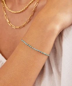 Gorjana Power Gemstone Brooks Bracelet For Inspiration Gold Apatite