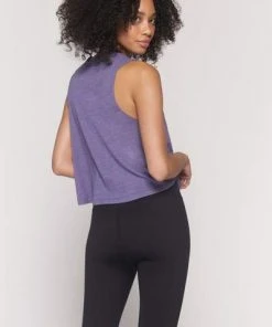 Spiritual Gangster Happiness Crop Tank Twilight