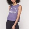 Spiritual Gangster Happiness Crop Tank Twilight