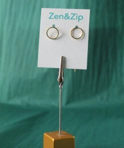 Sai Brazil Circle Pullthrough Earring Gold