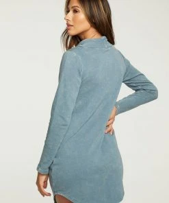 Chaser French Terry Dress Denim Wash