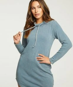 Chaser French Terry Dress Denim Wash