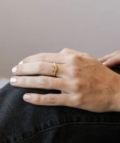 JaxKelly Emerald Evil Eye Ring