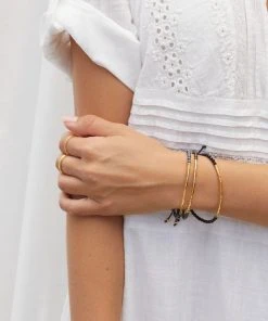 Gorjana Power Gemstone Bracelet For Grounding Gold Smoky Quartz