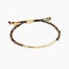 Gorjana Power Gemstone Bracelet For Grounding Gold Smoky Quartz