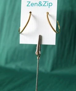 Sai Brazil Spiral Hoop Earring Med Gold