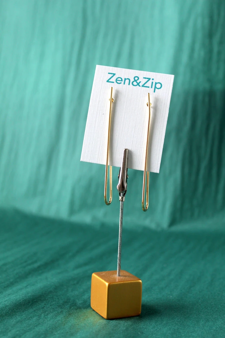 Sai Brazil Long Hoop Earring Gold 3 Sai Brazil Long Hoop Earring Gold