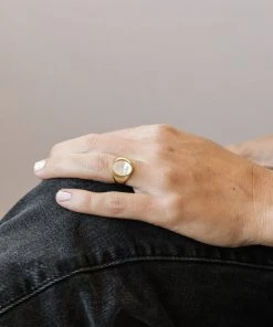 JaxKelly Pearl Signet Ring