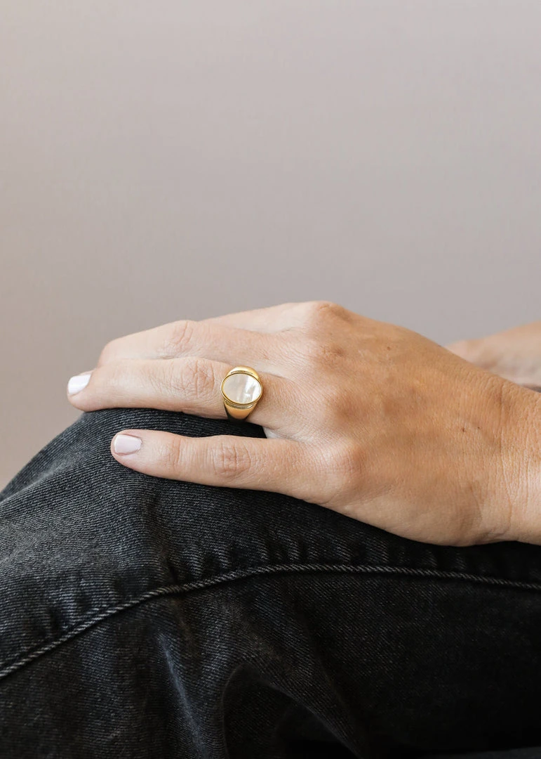 JaxKelly Pearl Signet Ring 4 JaxKelly Pearl Signet Ring