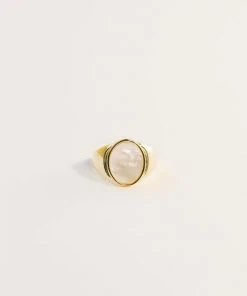 JaxKelly Pearl Signet Ring