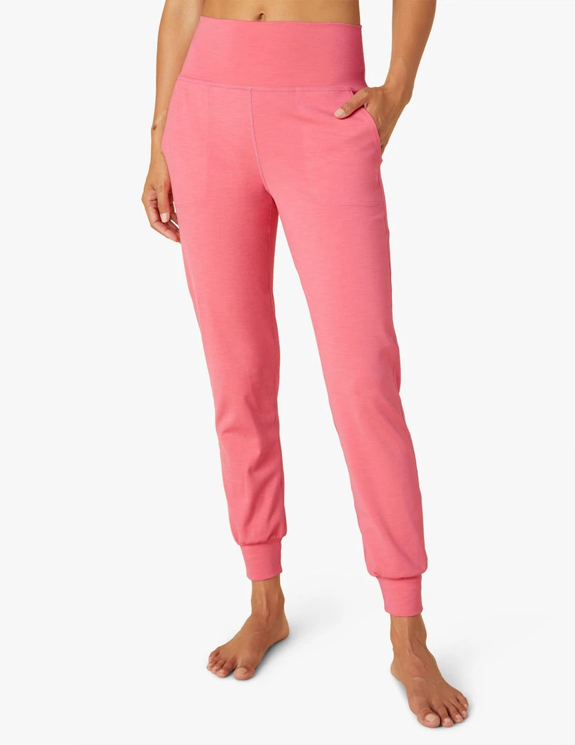 Beyond Yoga Heather Rib Jogger Pink Crush 3 Beyond Yoga Heather Rib Jogger Pink Crush