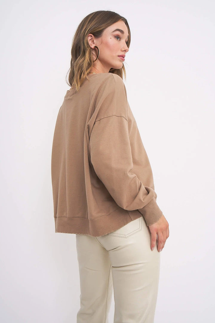 Project Social T Cut Away Sweatshirt Tea Leaves 5 Project Social T Cut Away Sweatshirt Tea Leaves