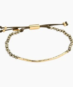 Gorjana Gifting Power Gemstone Aura Bracelet For Strength Gold Pyrite