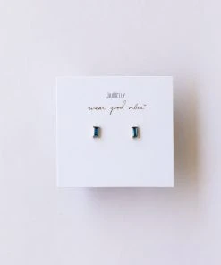 JaxKelly Sapphire CZ Huggies