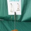 Sai Brazil Triangle Pullthrough Earring Gold